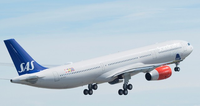 Airbus A330-300: Mit diesem Modell fliegt SAS von Kopenhagen nach Los Angeles.