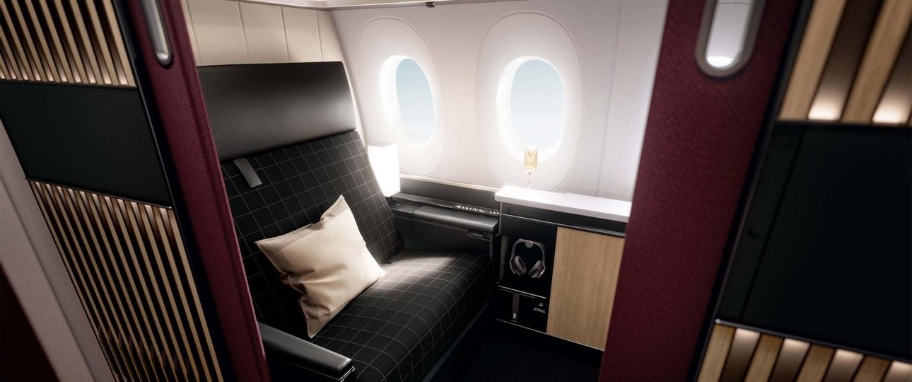 Die First Class-Suite von Swiss Senses am Fenster: Gibt es erst auf Langstrecken.