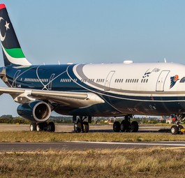 Der libysche Airbus A340: Etwas tut sich.