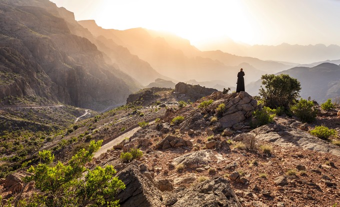 Viele Höhenmeter ins Gebirge vom Oman
