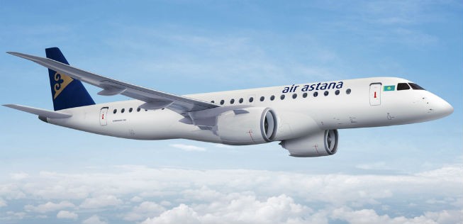 E190-E2 von Embraer:Air Astana will 15 Prozent damit einsparen.