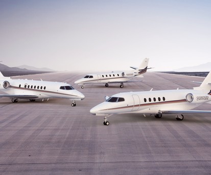 Drei Citation Modelle: Ascend (hinten), Longitude (links) und Latitude (rechts): Netjets hat 1500 Maschinen bestellt.