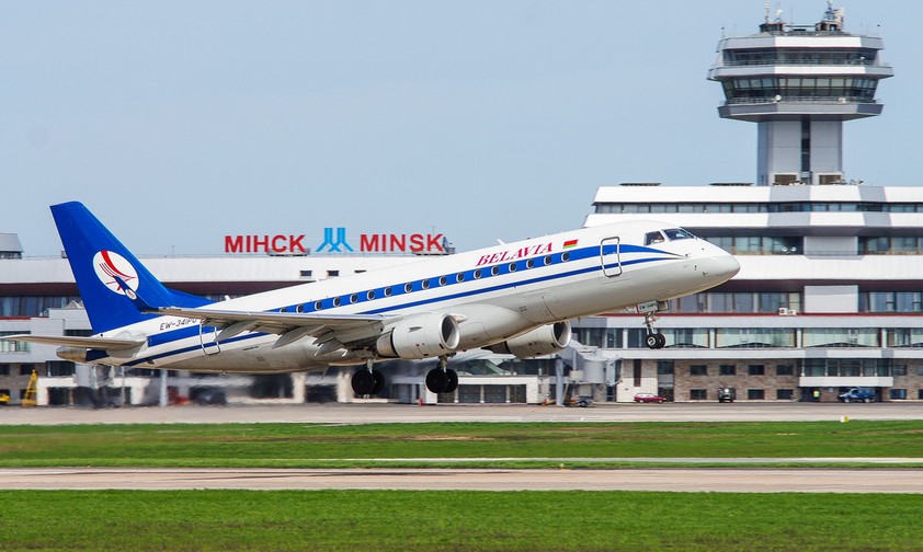 Flughafen von Minsk: Die Heimatbasis der Staatsfluggesllschaft Belavia.