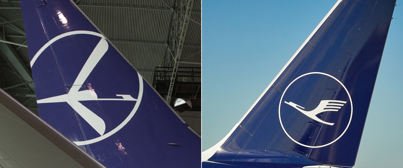 LOT and Lufthansa tails: Risk of confusion?