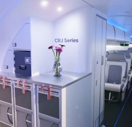 Die Athmosphere-Kabine ist geräumiger als die bisherige der CRJ-Jets.