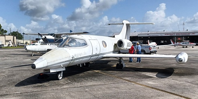 Stand lange ungenutzt herum: Der erste jemals ausgelieferte Learjet.