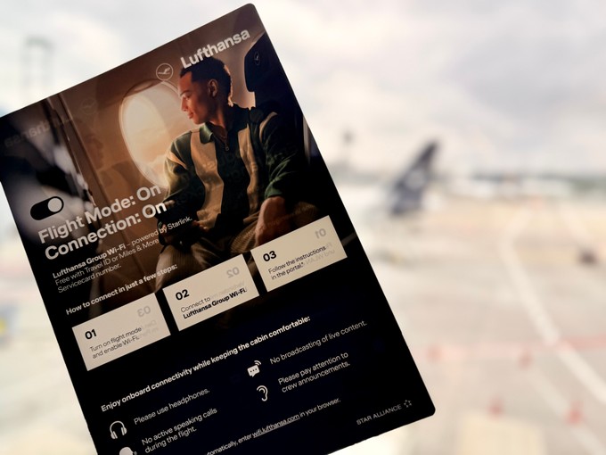 So weist Lufthansa auf die Spielregeln hin: Neues Highspeed-Internet an Bord.