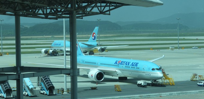 Die internationalen Flugrouten mit dem größten Sitzplatzangebot 2023: Platz 5 belegt die Strecke zwischen dem Flughafen Seoul-Incheon (im Bild) und Tokio-Narita mit 4,15 Millionen Sitzen von Januar bis Dezember.