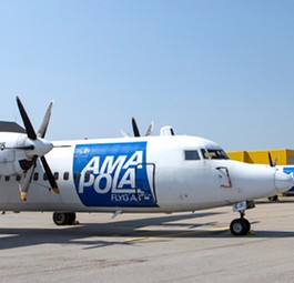 Fokker 50 von Amapola Flyg: Die Schweden setzten ganz auf das Flugzeugmodell.