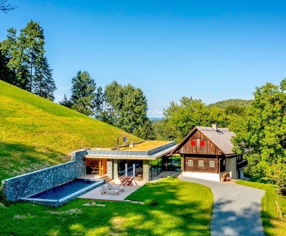 Aerial View des ganzen Retreats