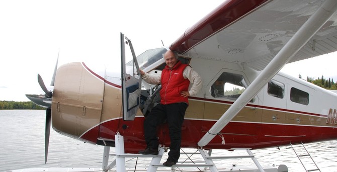 Christoph auf Wasserflugzeugen nebenberuflich in Alaska
