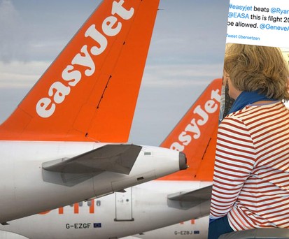 Flieger von Easyjet und der Tweet: Sorgten für Aufruhr.