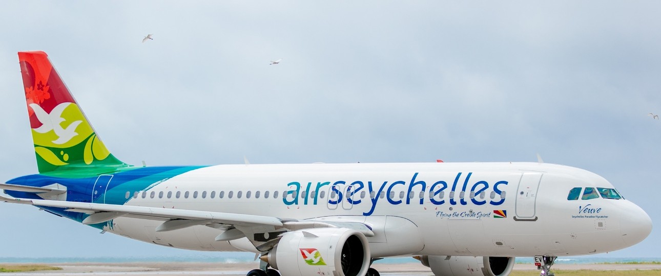 Ein Airbus A320 Neo von Air Seychelles: Flug HM22 musste in Jeddah zwischenlanden.