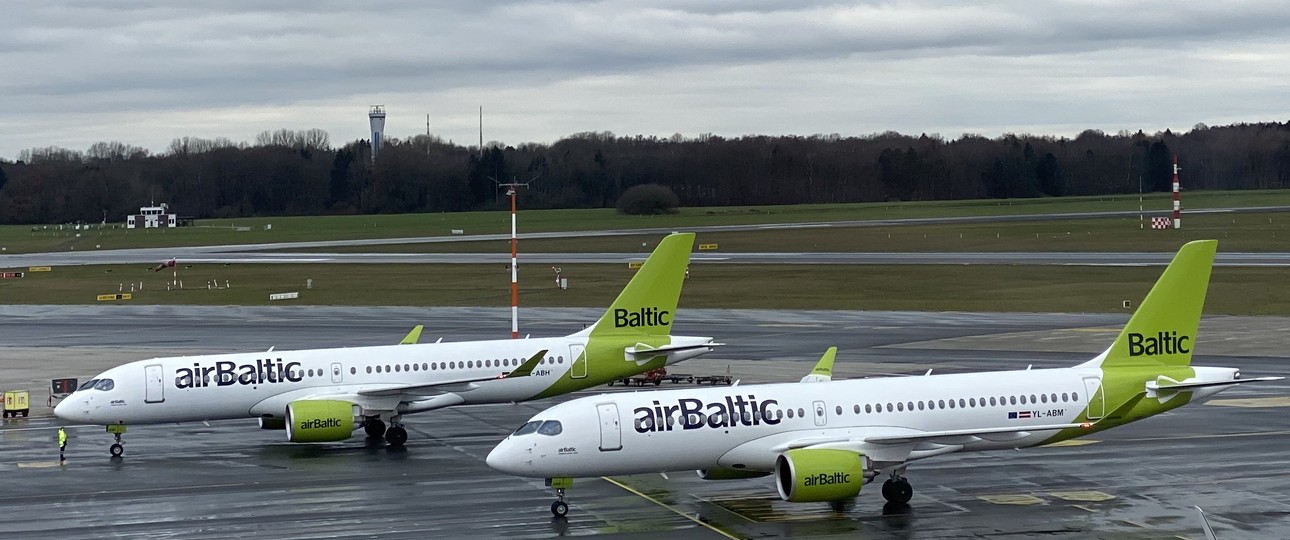 Flugzeuge von Air Baltic: Die Flotte wird deutlich kleiner.