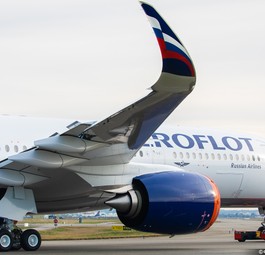 Größerer Schriftzug, Russland-Flagge auf den Winglets: Aeroflot passt die Bemalung ihrer Flugzeuge an.