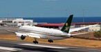 Die Landung der saudischen Boeing 787 in Funchal: Ungewöhnlicher Gast auf Madeira.