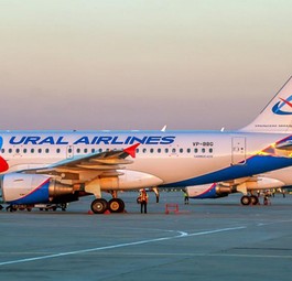 Flieger von Ural Airlines: Die Flotte besteht aus A319, A320 und A321.