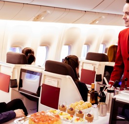 Service in der Business Class: Austrian Airlines will künftig mehr bieten.