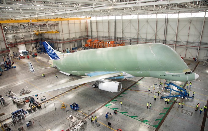 Hier absolviert der Beluga XL Tests am Boden.