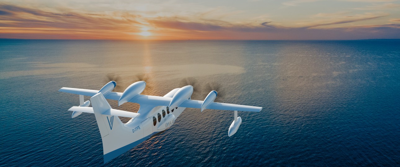 Animation der Polaris im Look von Evia Aero: Frühestens ab 2030 werden die ersten Flugzeuge geliefert. 