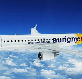 Die Embraer E195 von Aurigny: Mehr Platz tut Not.