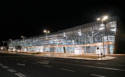 Airside-Ansicht des Terminals