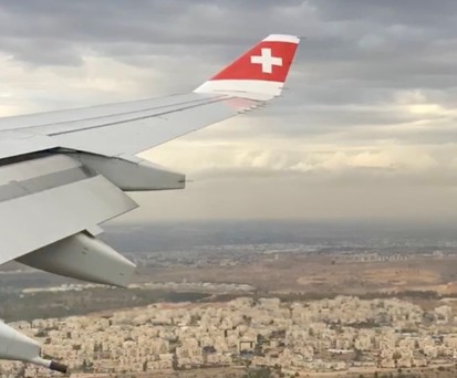 Anflug auf Tel Aviv mit Airbus A330 von Swiss: Vorerst nicht mehr möglich.