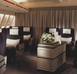 British Airways First-Class-Kabine in den 1980er Jahren: Die Männerdomäne wurde aufgebrochen.