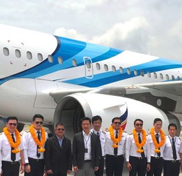 A319-Empfang bei Bangkok Airways im Juli: Bald sollen andere Flieger her.