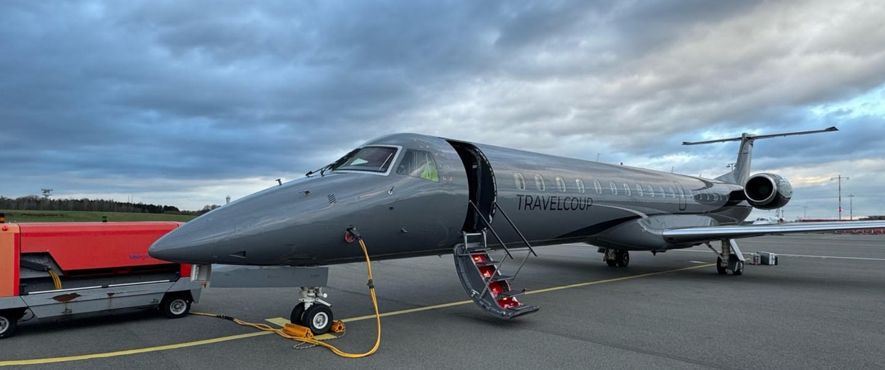 Die Embraer ERJ 145 von Travelcoup: In ihr ...