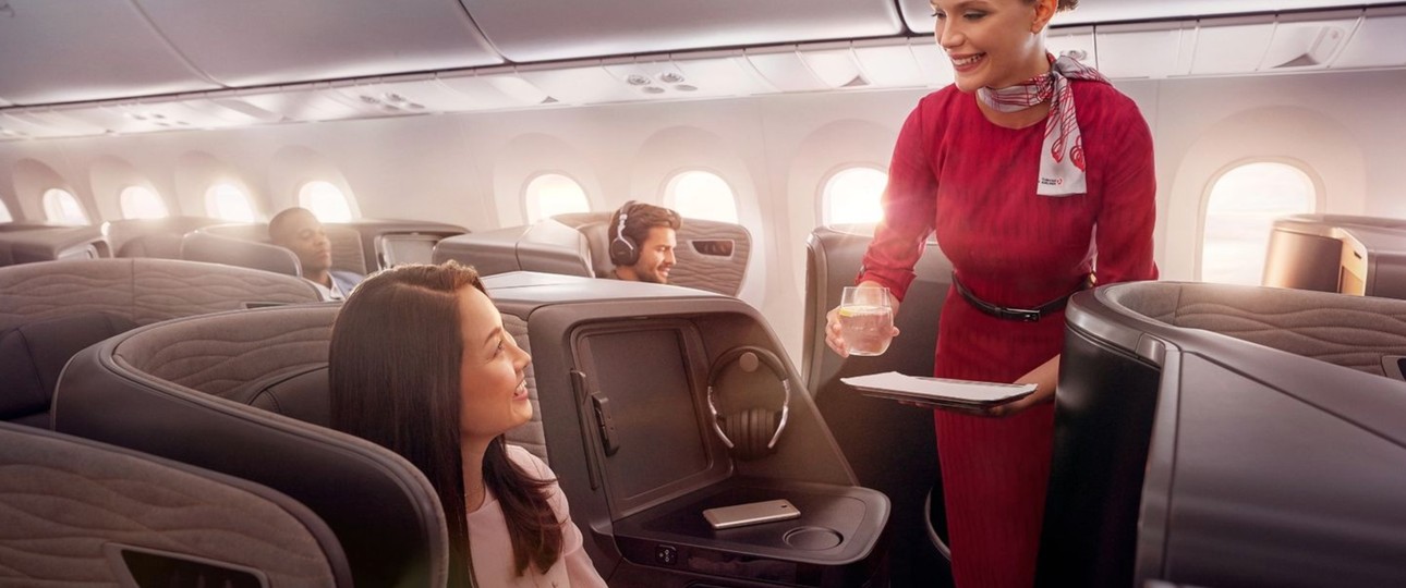 Business Class von Turkish: Außer ihr gibt es nur die Economy.