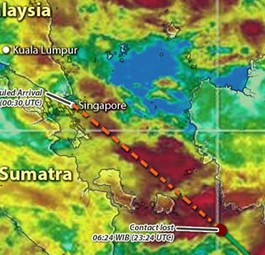 Wetterradar vom 28. Dezember: Auf der Flugroute des A320 befanden sich Gewitter.