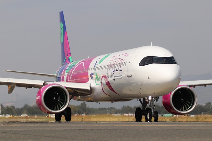 Airbus A321 Neo von Wizz Air: In Bratislava öfter, in Wien seltener zu sehen.