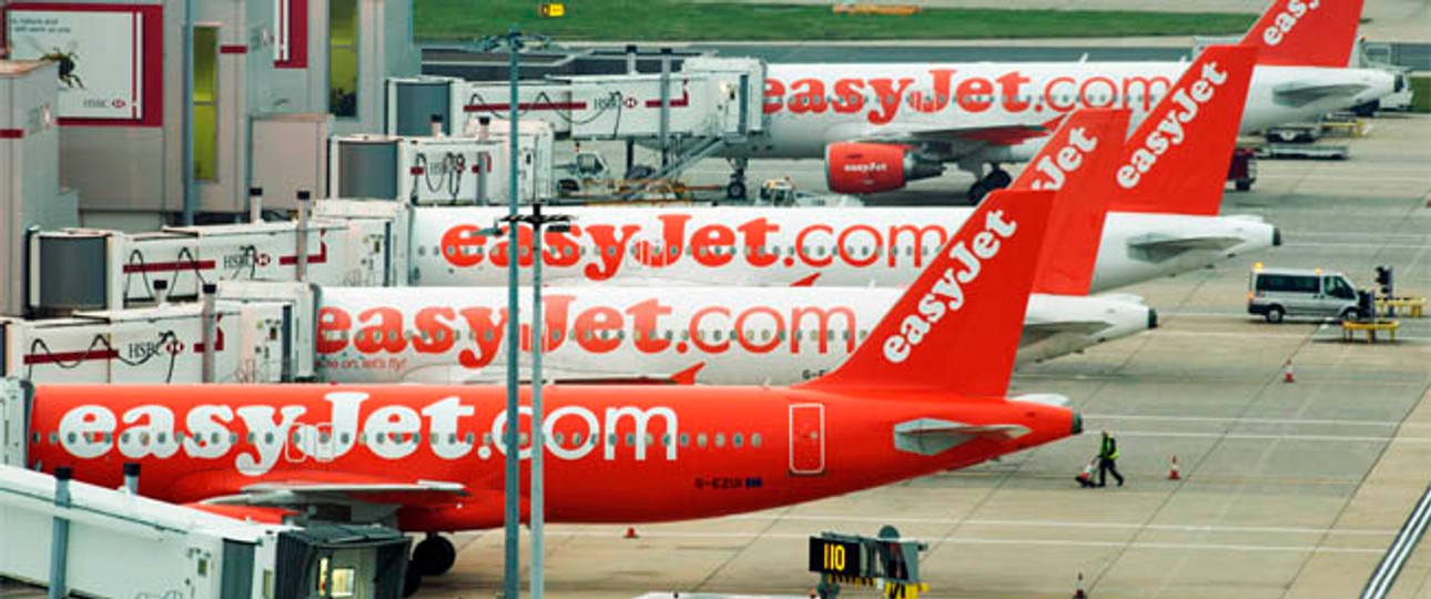 Flieger von Easyjet: Auf vier von ihnen wurden verdächtige Graffitis gefunden.