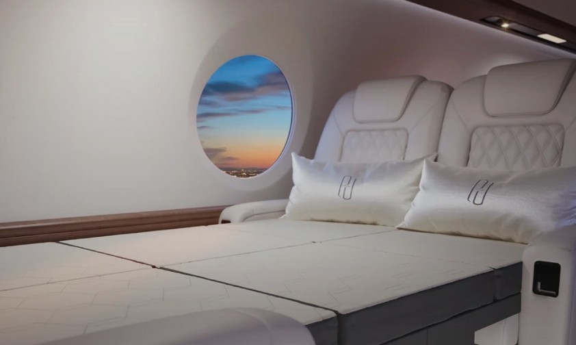 Ein Bett in einem Business-Jet: Hersteller Primadonna hat eine Lösung für zahlreiche Jets entwickelt.