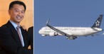 Jeffrey Goh, hier bei seinem Amtsantritt als Star-Alliance-Chef 2017, und ein Airbus-Jet mit einer Bemalung der Allianz: Bald getrennte Wege.