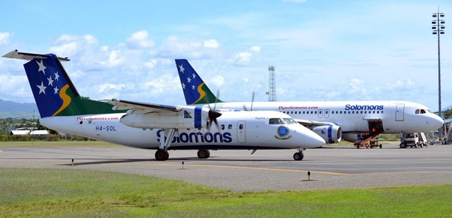 Flieger von Solomon Airlines: Für kurze Zeit blieb die Flotte am Boden.