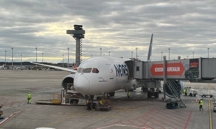Die Boeing 787-9 von Norse Atlantic Airways am Flughafen BER.
