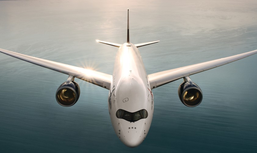 Airbus A350 von Delta: War in Nürnberg zu Besuch.