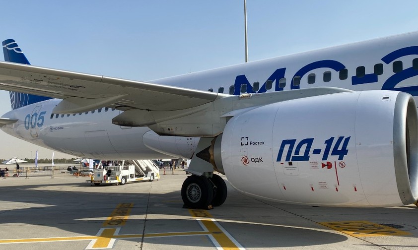 Irkut-MS-21-Testflieger mit dem PD-14: Jetzt gibt es keine Alternative mehr zum russischen Triebwerk.