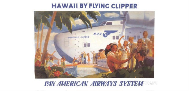 Aloha! Hawaii und ein bisschen Sonne: Mit Pan American Airways und diesem Poster kein Problem.