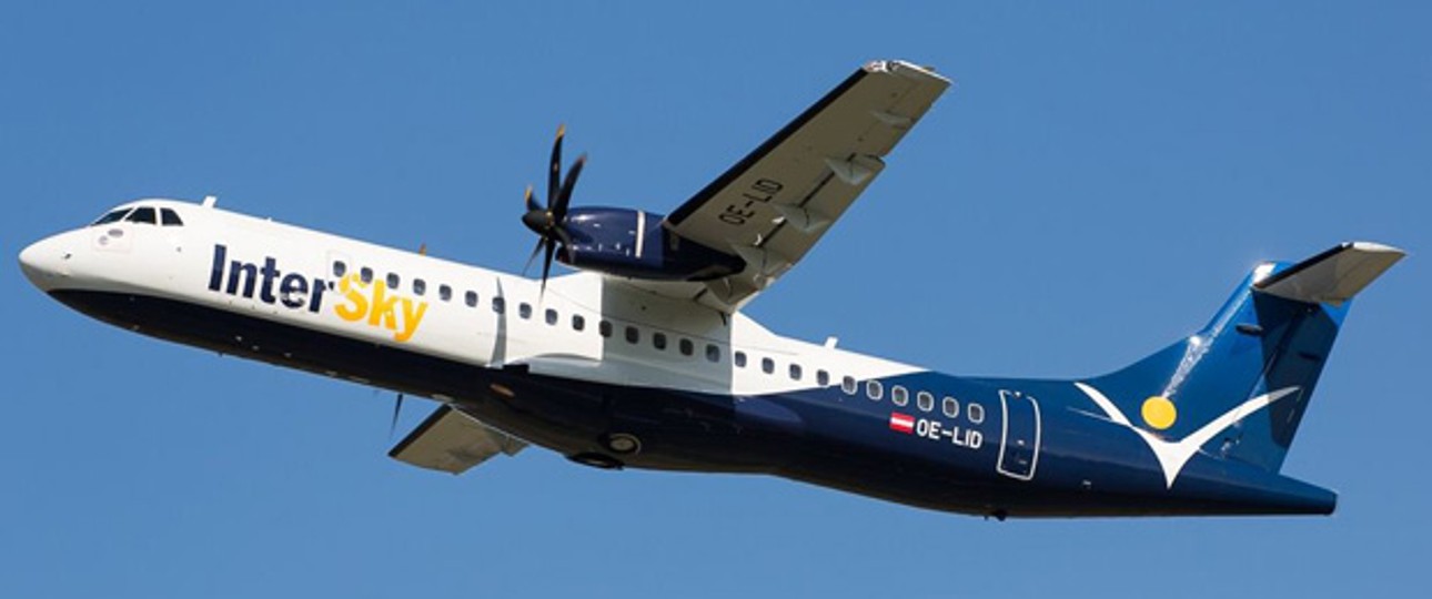 ATR 72 von Intersky: Die Airline bietet Spezialtarife wegen des Streiks.