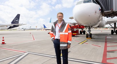 Christian Kunsch auf dem Vorfeld des Hamburger Flughafens: Er seit 1. Januar 2024 Vorsitzenden der Geschäftsführung.