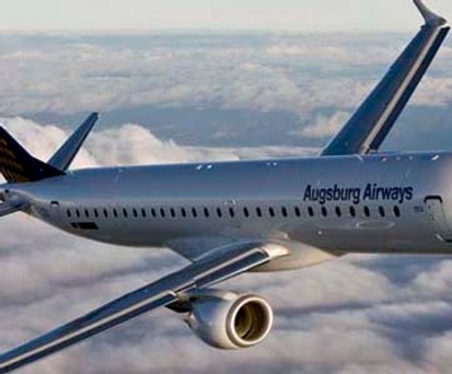 Embraer 195 von Augsburg: Die Lufthansa verzichtet.