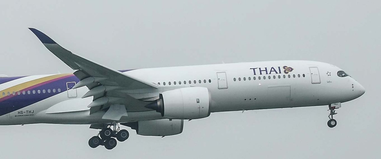 Airbus A350 von Thai Airways: Fehlanflug auf Frankfurt.