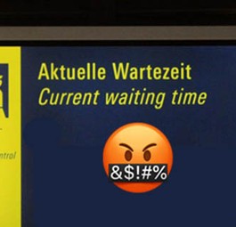 Wartezeit-Anzeige (Montage): Geduld ist gefragt.