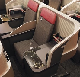 Das Herzstück des Kabinenumbaus ist eine neue Business Class mit mehr Privatsphäre.