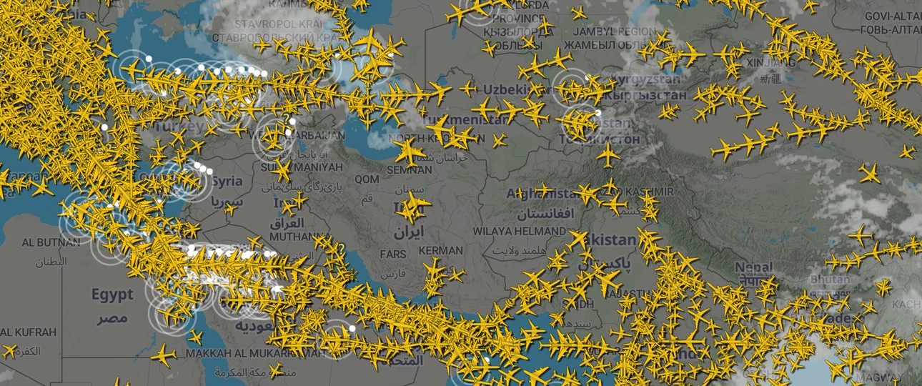 Nahost-Luftraum: Viele Orte werden gemieden.