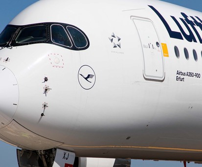 Lufthansa Airbus A350-900 mit dem Taufnamen Erfurt: Der Jet wird ...