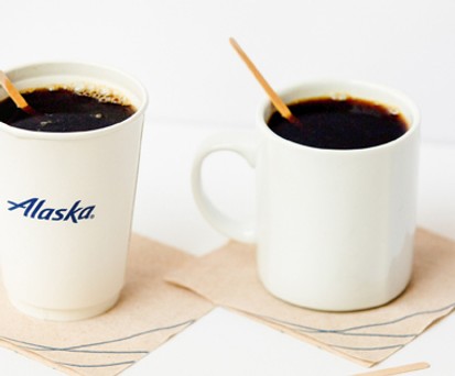 Rührstäbchen bei Alaska Airlines: Bald aus Holz.